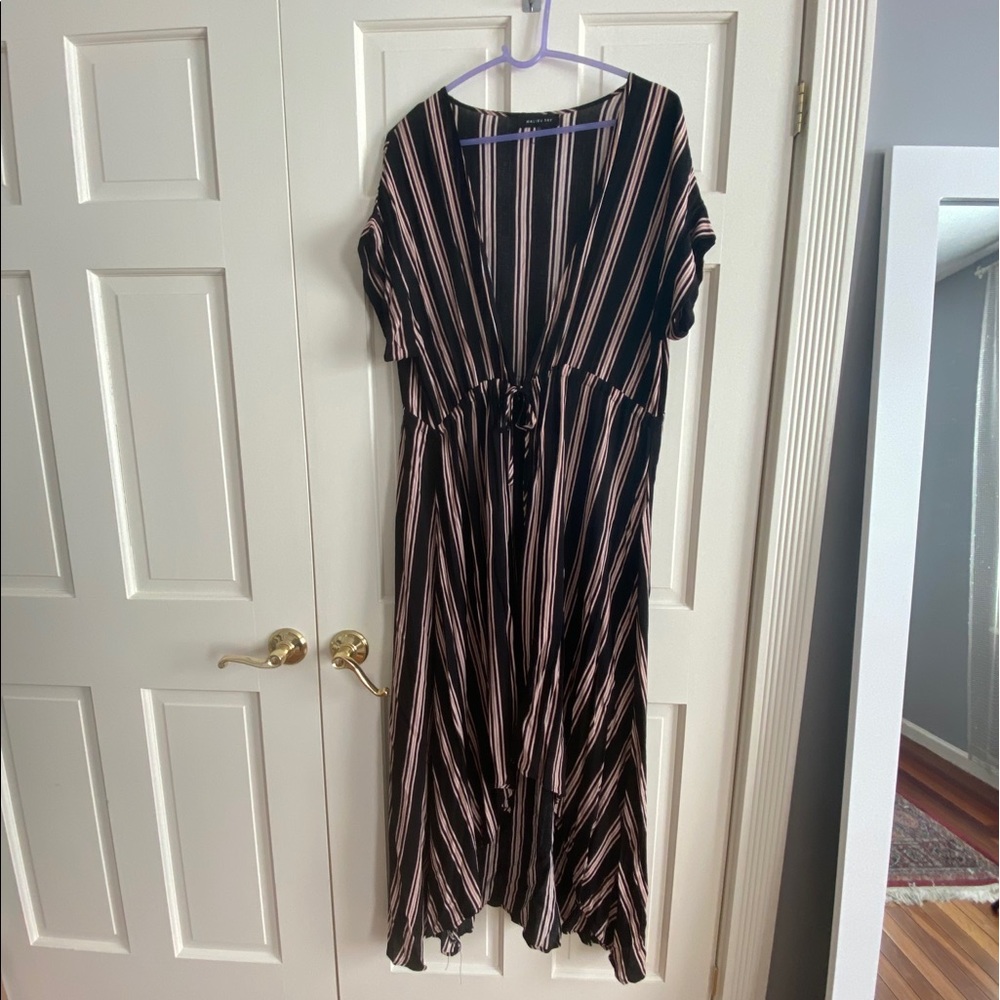 High Low Striped Duster